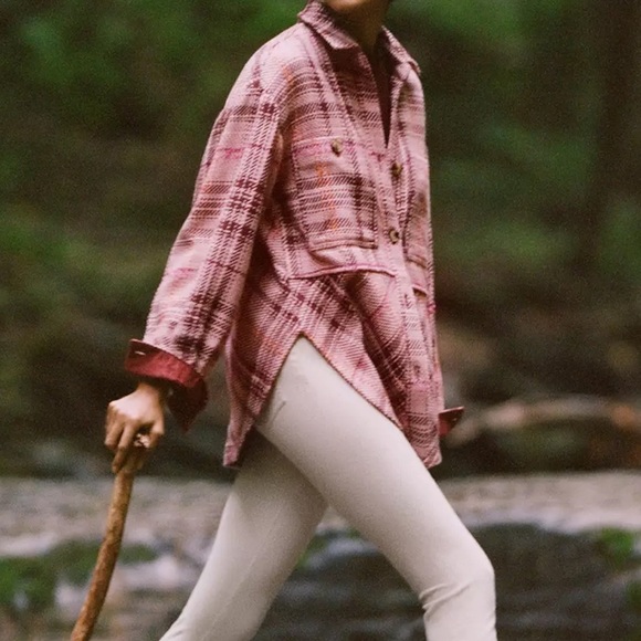 Anthropologie Hudson Plaid Shirt Jacket - Picture 2 of 6